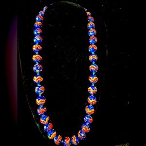 Vintage Chinese Porcelain Hand-Knotted Necklace